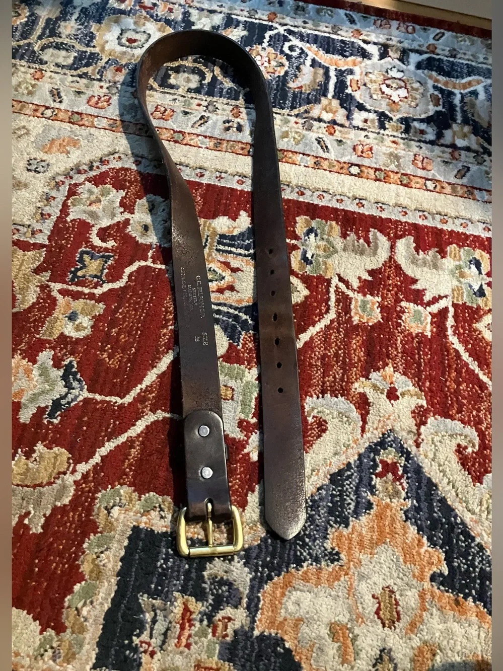Filson Leather Belt Size 38 - Picture 5 of 5